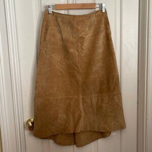 Banana Republic tan suede skirt